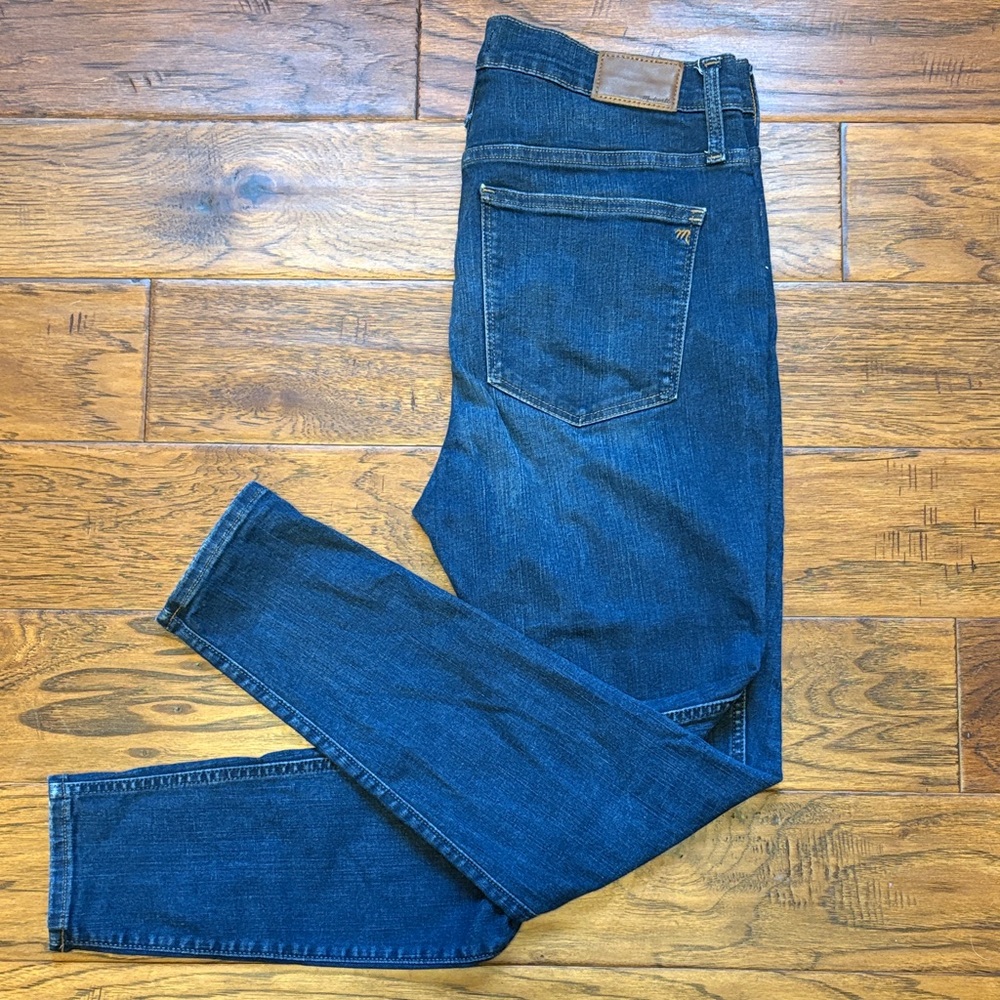 Madewell 10” High Rise Skinny Dark Wash Jeans - Picture 2 of 8